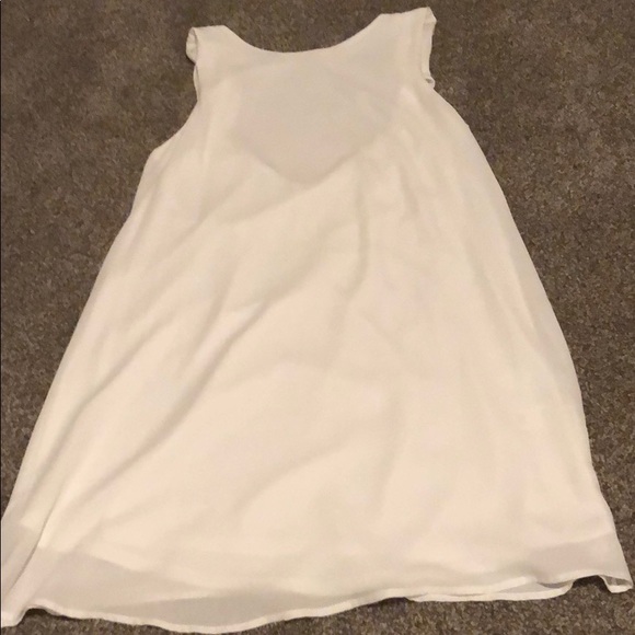 plain white shift dress